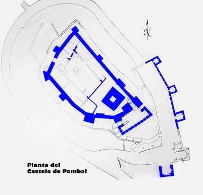 Planta castelo de Pombal