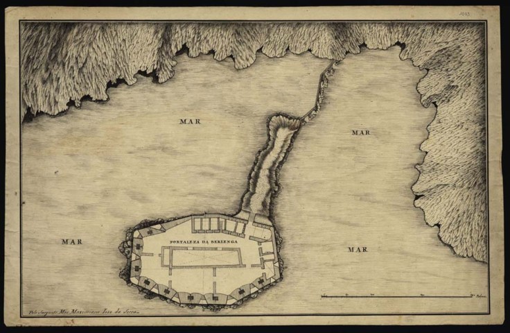 Planta Fortaleza Berlenga Maximiano José da Serra 1796