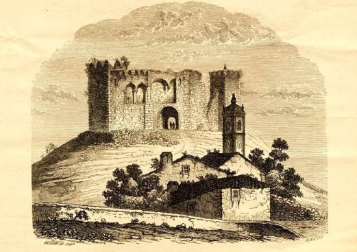 Reprodução de gravura em cobre, do século XIX, impressa em tela