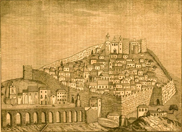 Grabado de Óbidos publicada en la revista Panorama en 1842