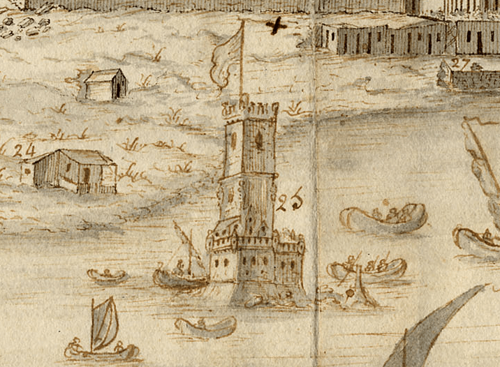 Vista e perspectiva da Barra, Costa e Cidade de Lisboa bernardo de caula 1763