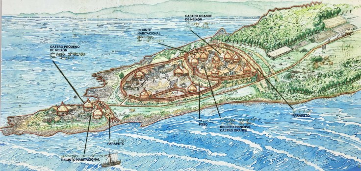 Castros de Neixón. Reconstrucción ideal