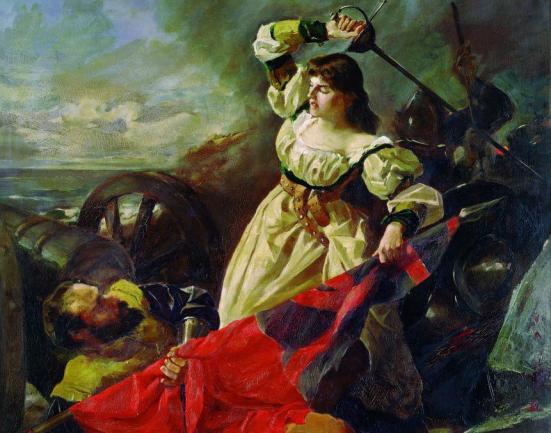 Maria Pita óleo de Arturo Fernández Cersa