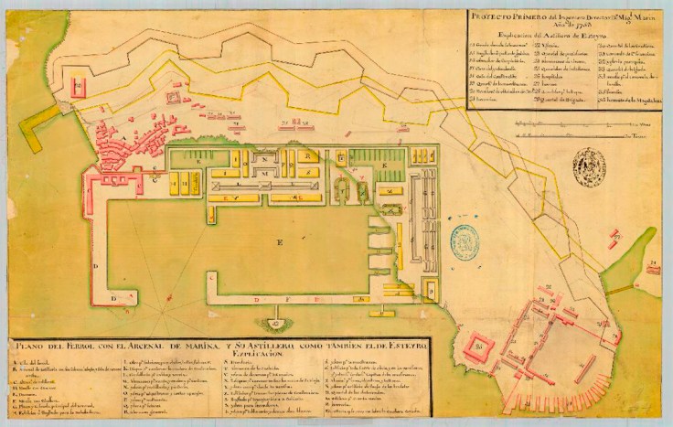 Plano del Arseñal Miguel Marin 1753